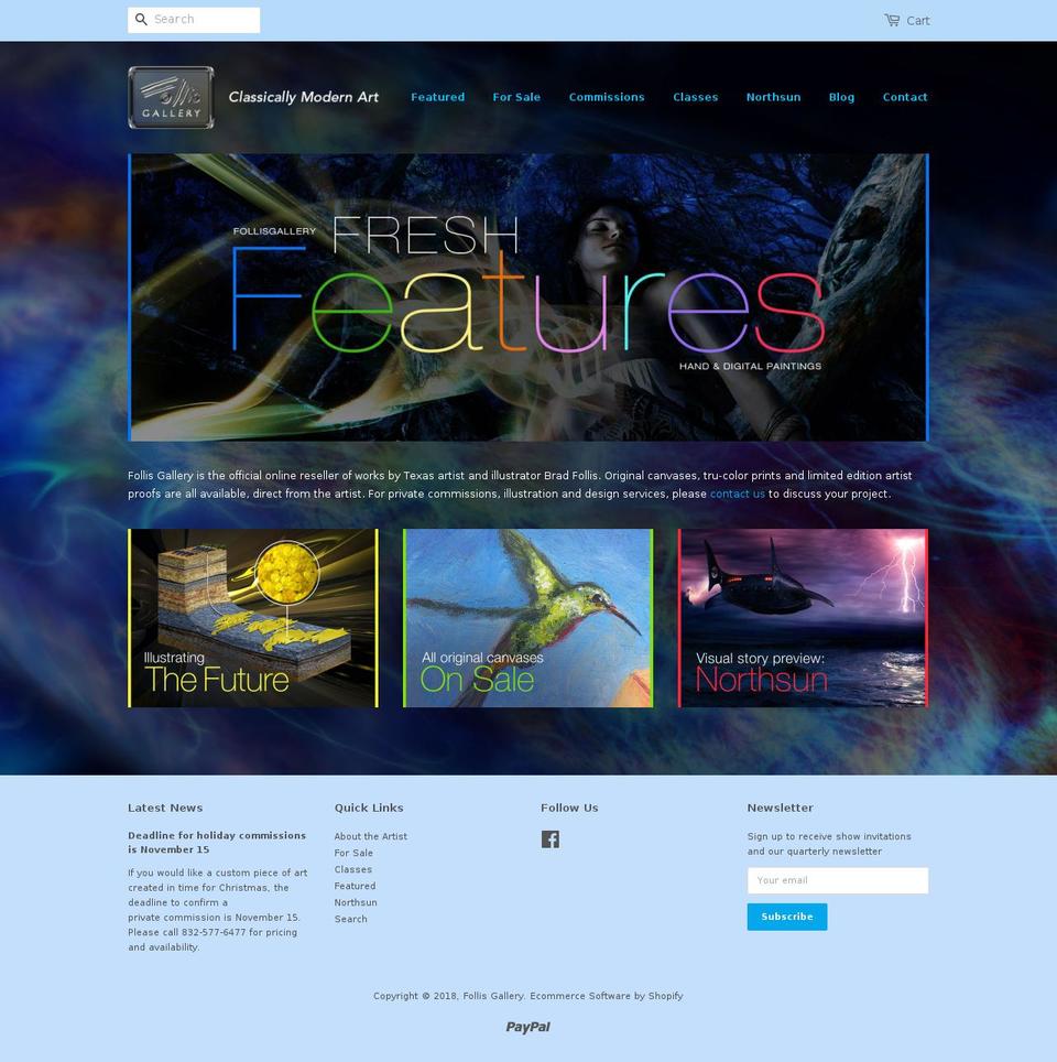 follisgallery.com — Shopify storefront screenshot
