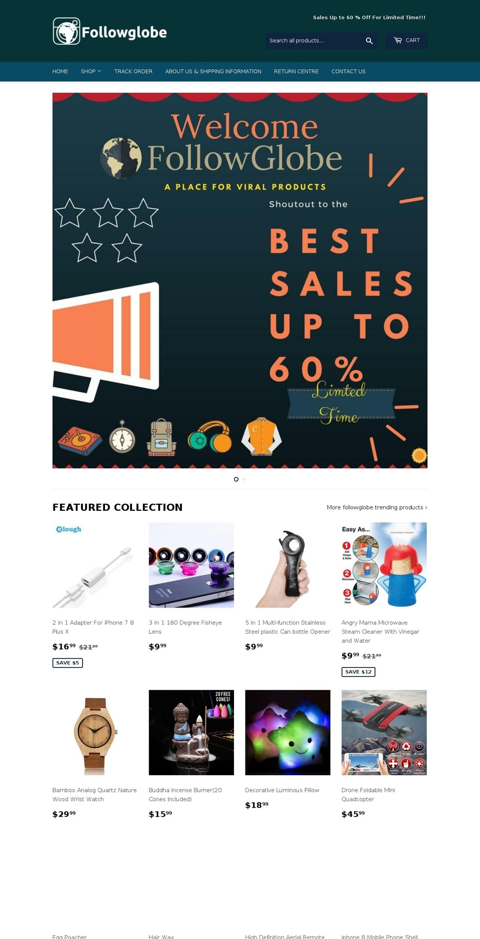 followglobe.com — Shopify storefront screenshot