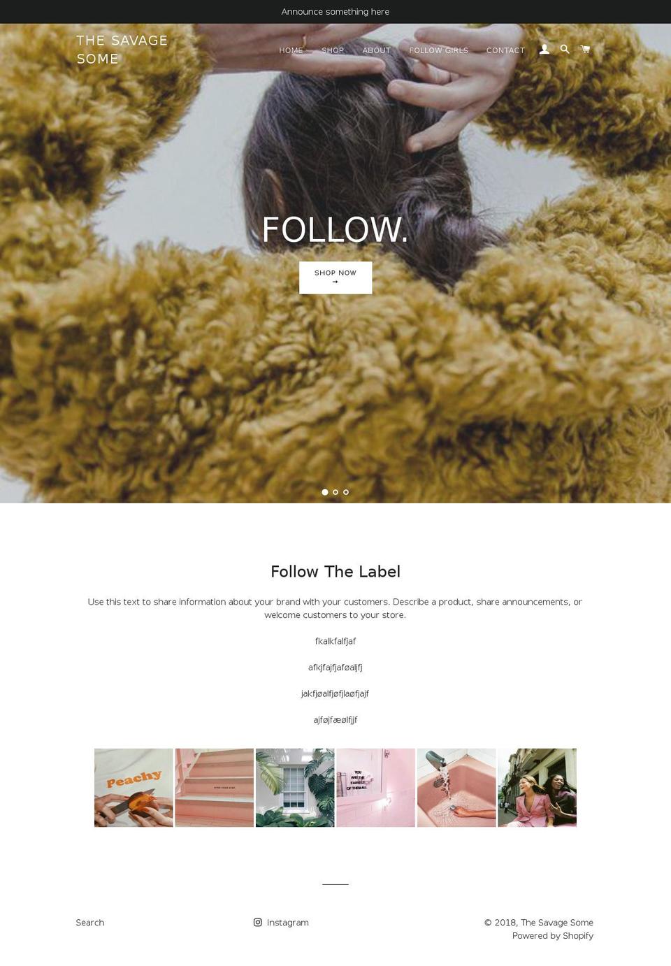 followthelabel.com — Shopify storefront screenshot