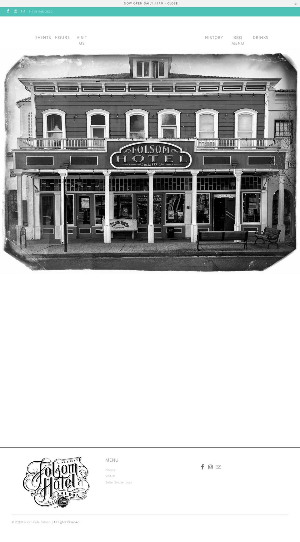folsomhotel.net shopify website screenshot
