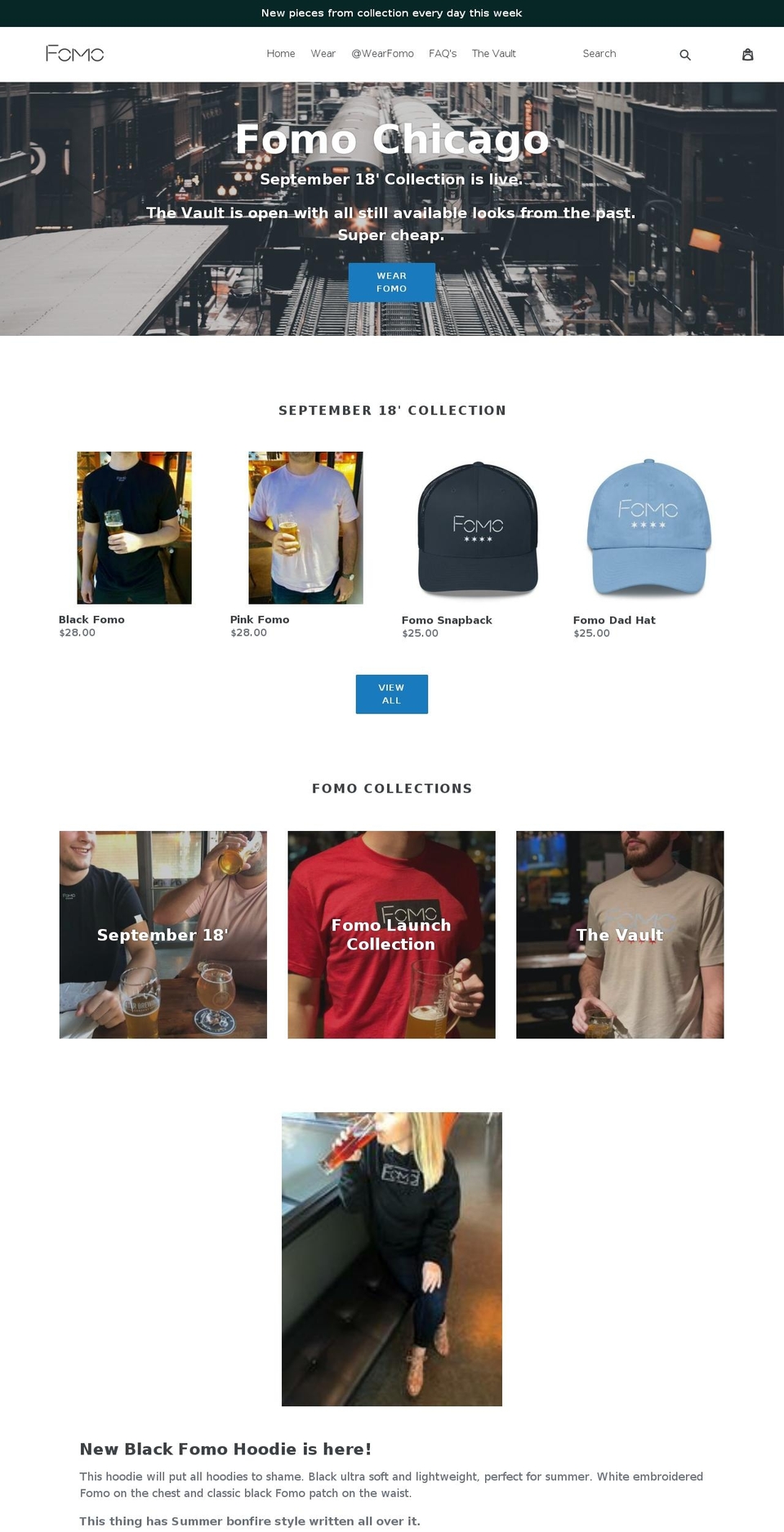 fomochicago.com — Shopify storefront screenshot