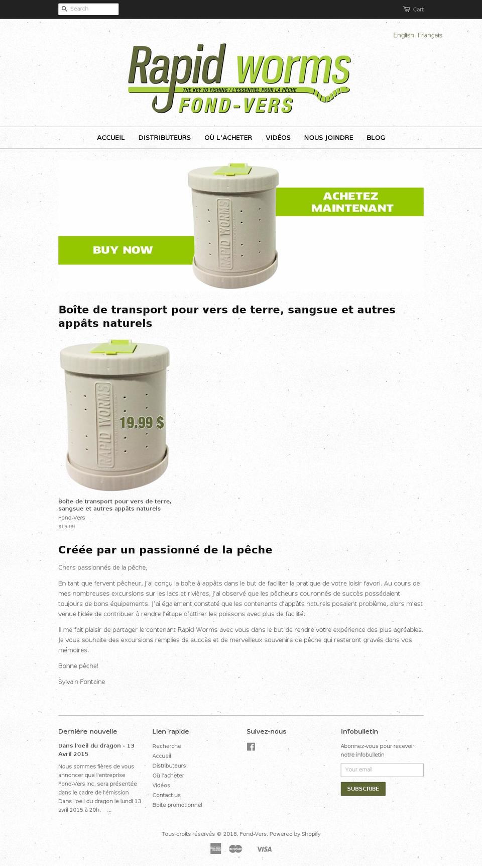 fond-vers.com shopify website screenshot