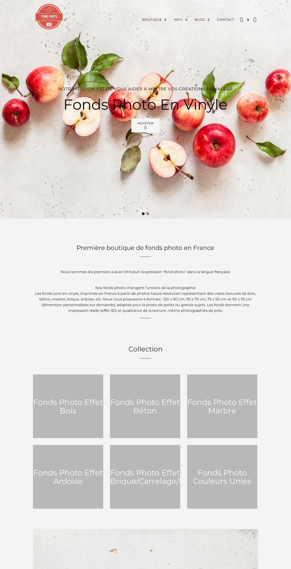 fondphotoboutique.com — Shopify storefront screenshot