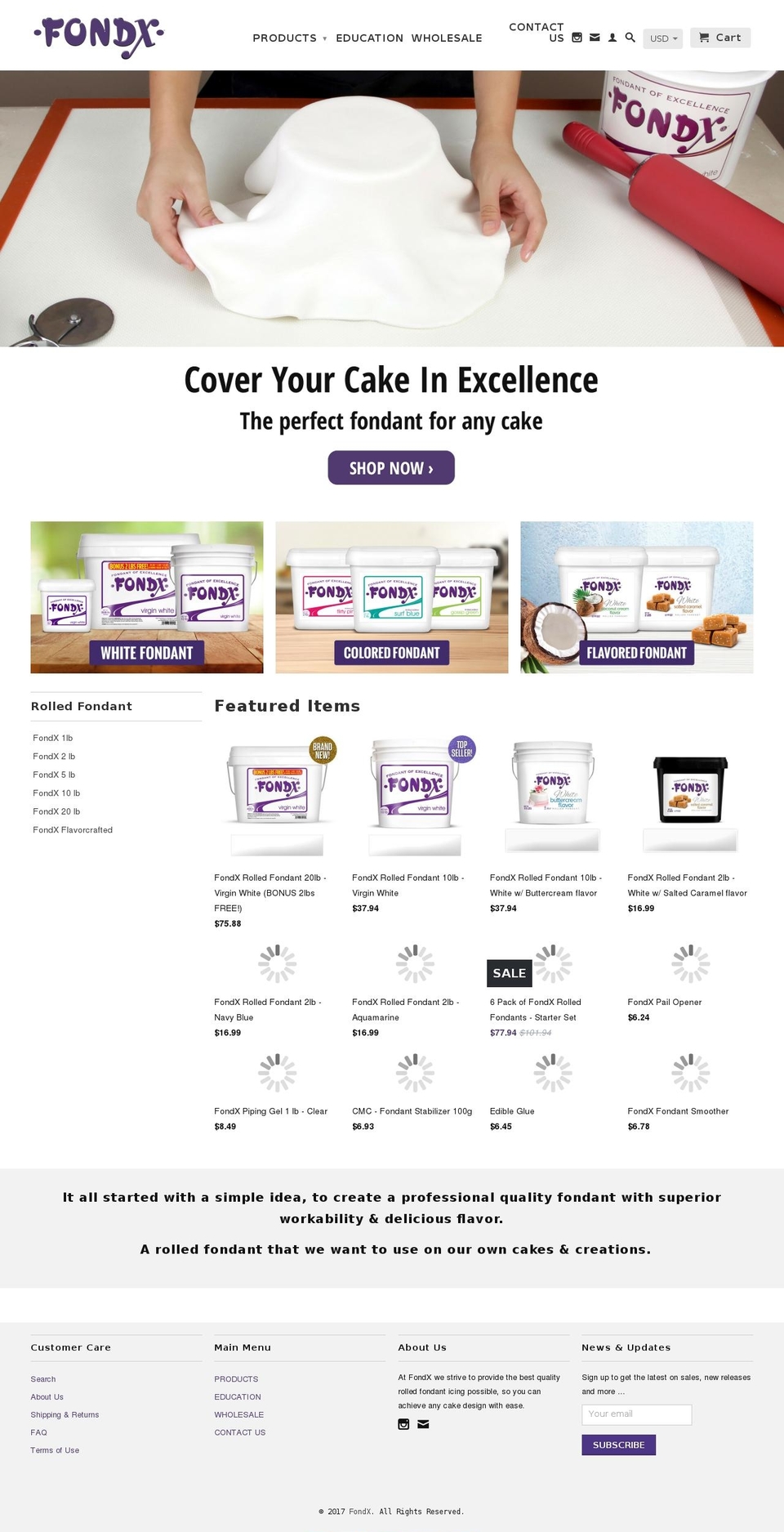 fondx.com shopify website screenshot