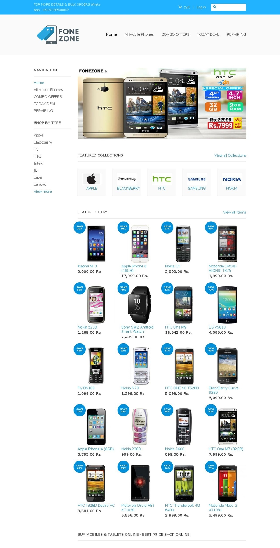fonezone.in shopify website screenshot