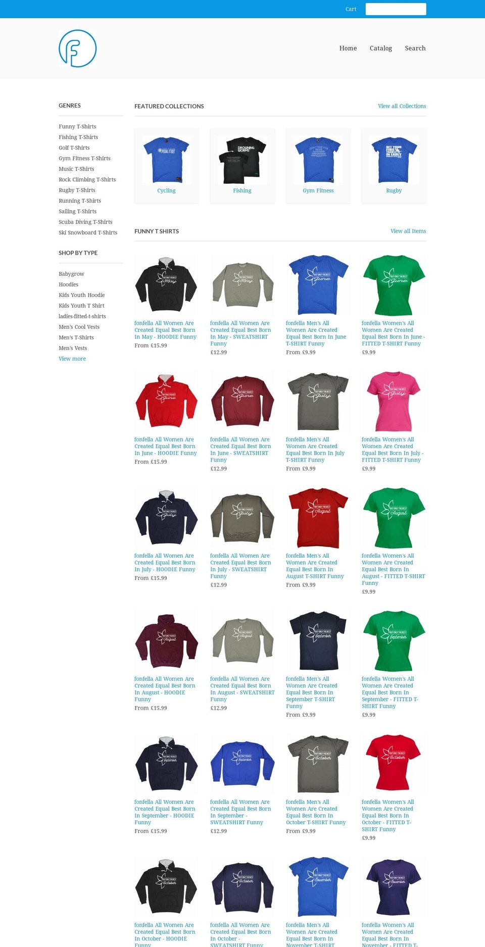 fonfella.co.uk shopify website screenshot