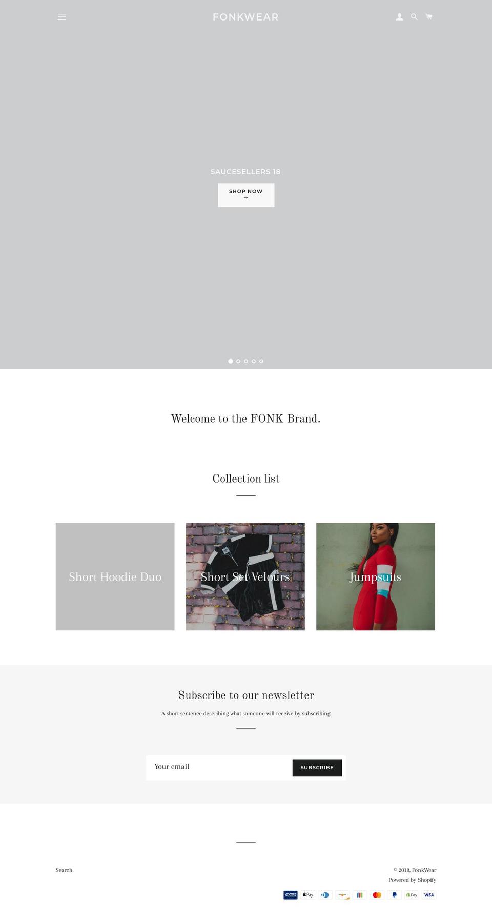 fonkwear.com shopify website screenshot