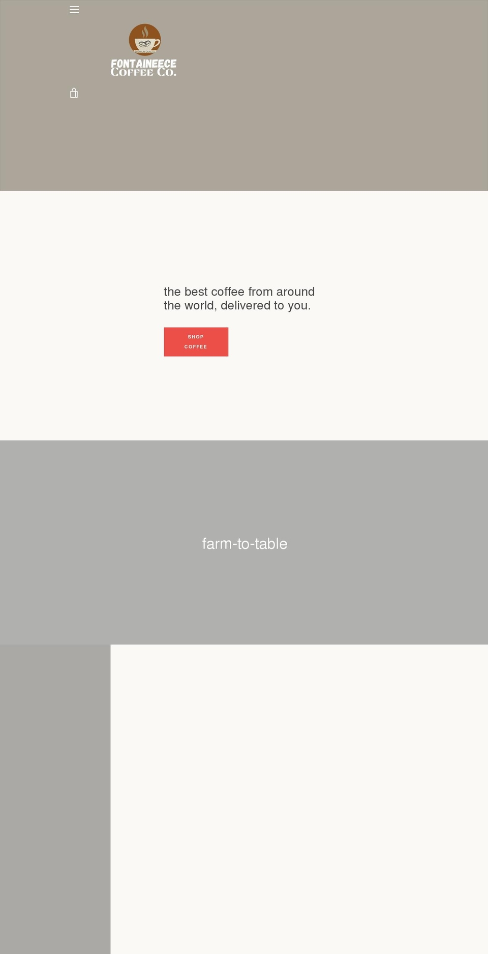 fontaineececoffee.com shopify website screenshot