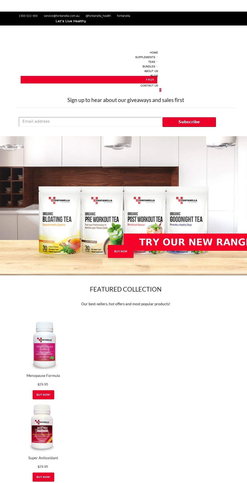 fontanella.com.au shopify website screenshot
