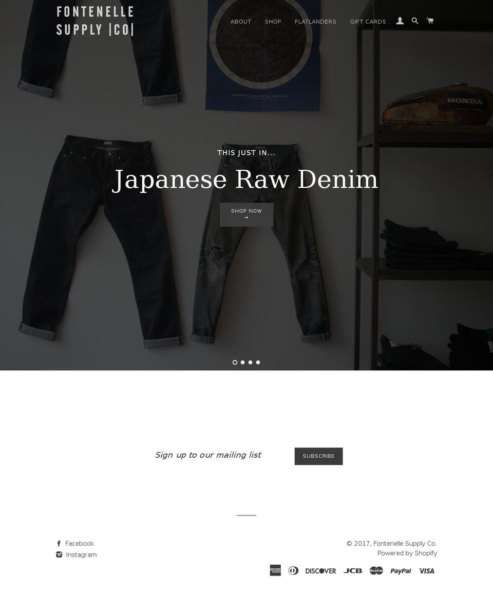 fontenellesupplyco.com shopify website screenshot