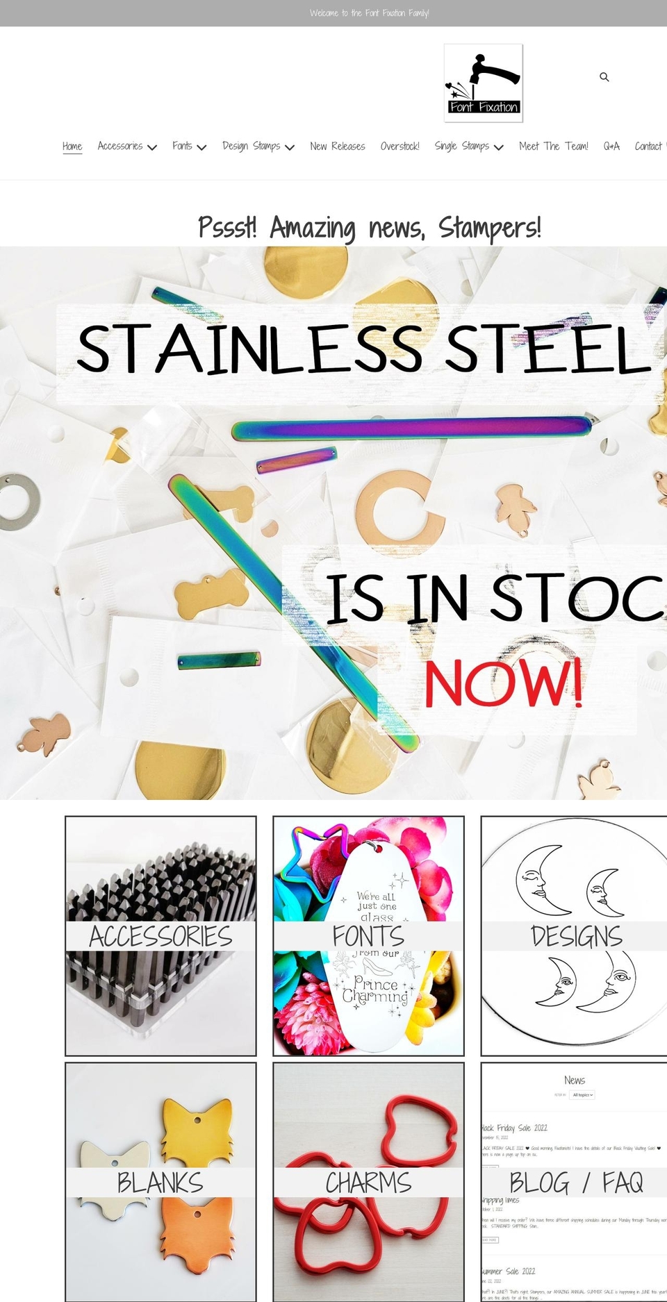 fontfixation.com shopify website screenshot