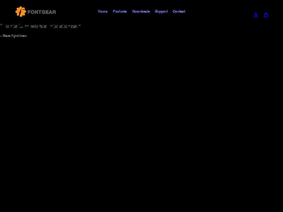 fontgear.com shopify website screenshot