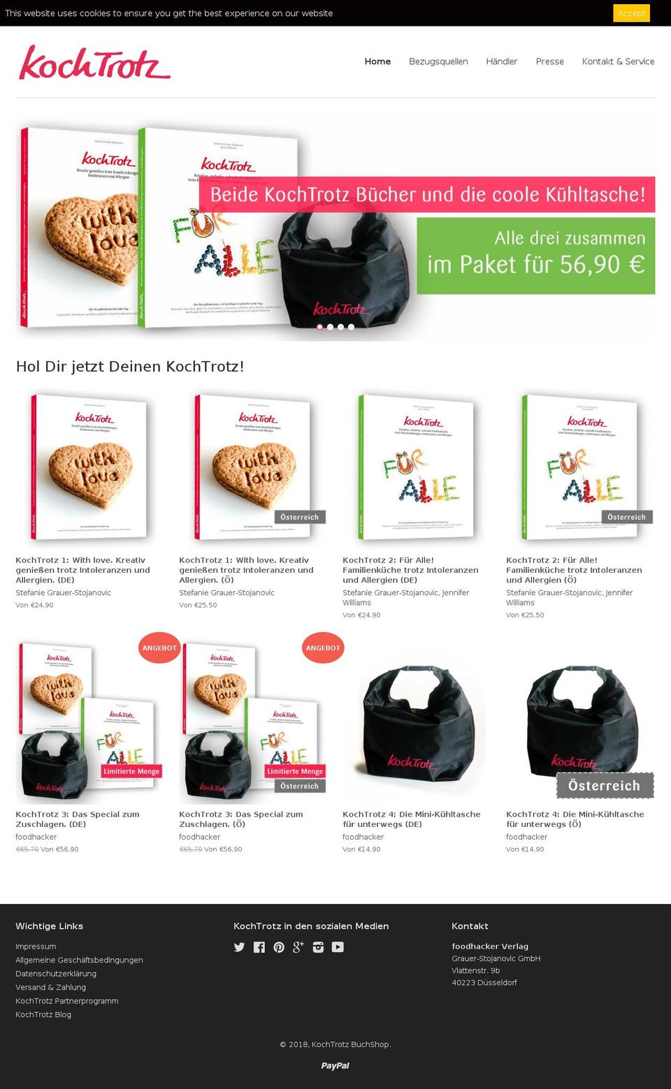 food-hacker.com shopify website screenshot