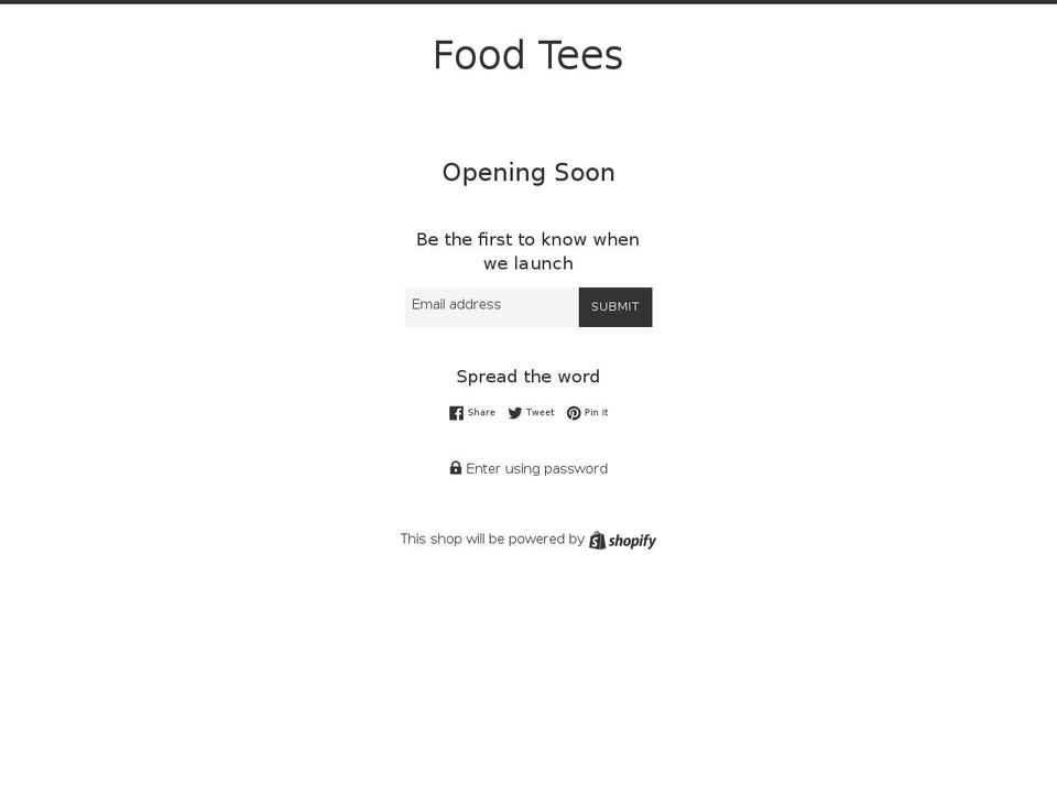food-tees.com — Shopify storefront screenshot