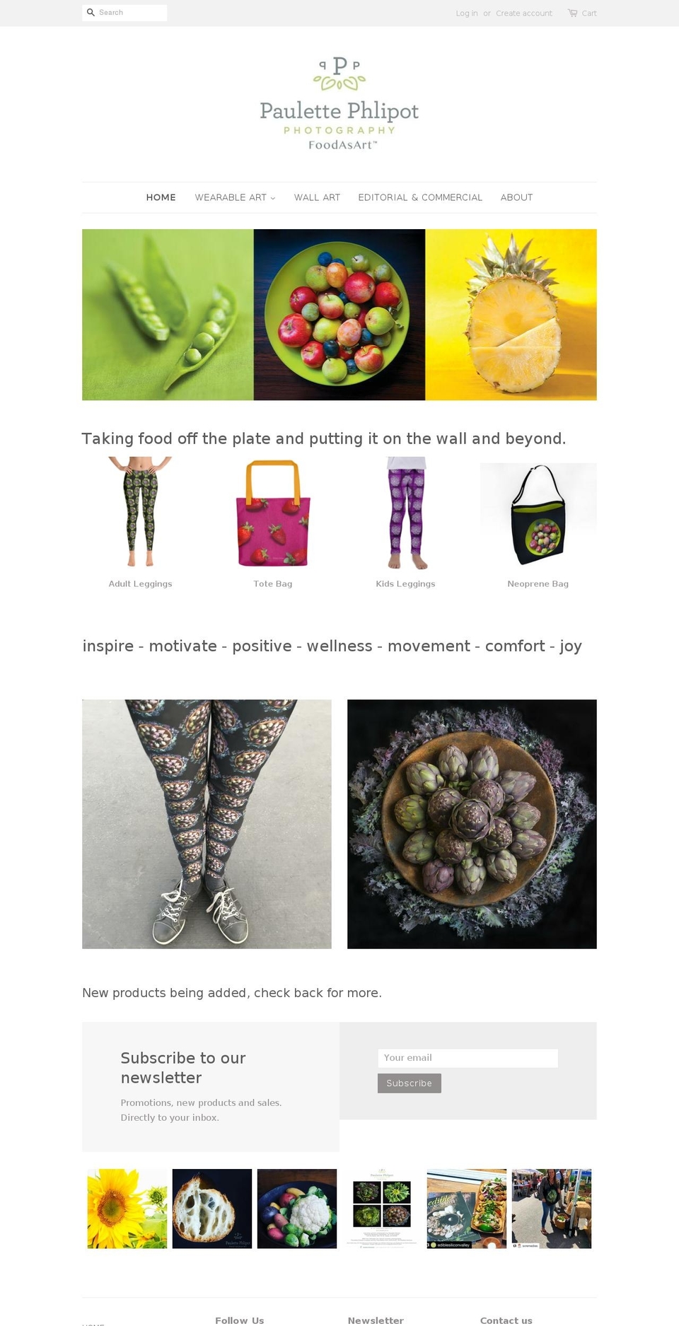 foodasart.com shopify website screenshot