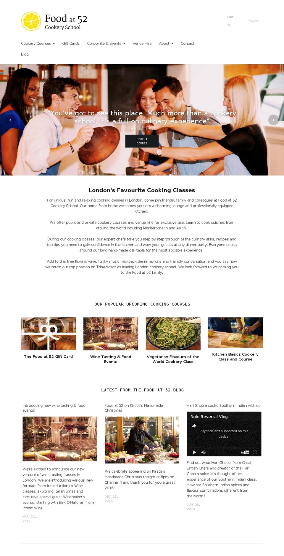 Cypress Shopify theme site example foodat52.co.uk