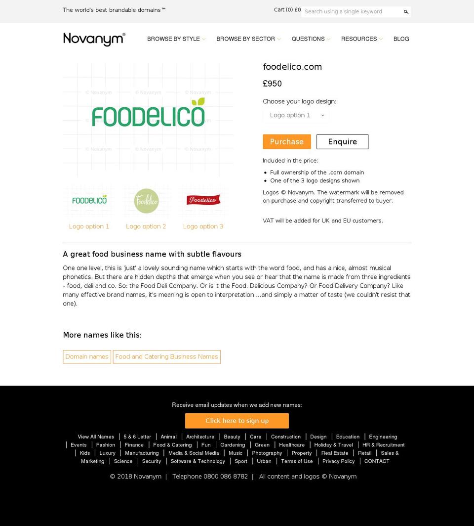 foodelico.com — Shopify storefront screenshot