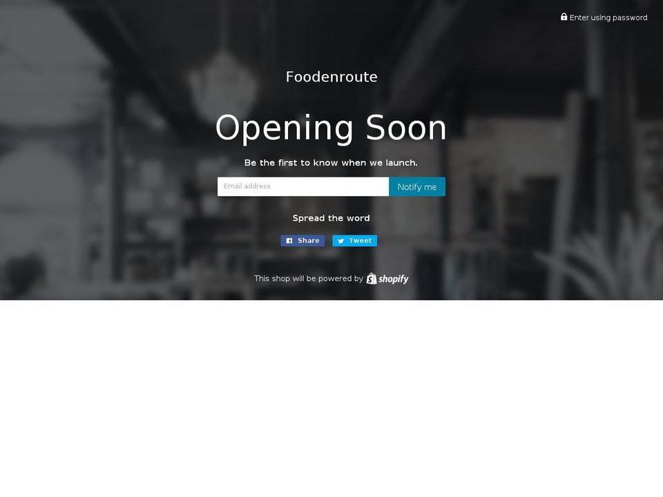 foodenroute.com shopify website screenshot