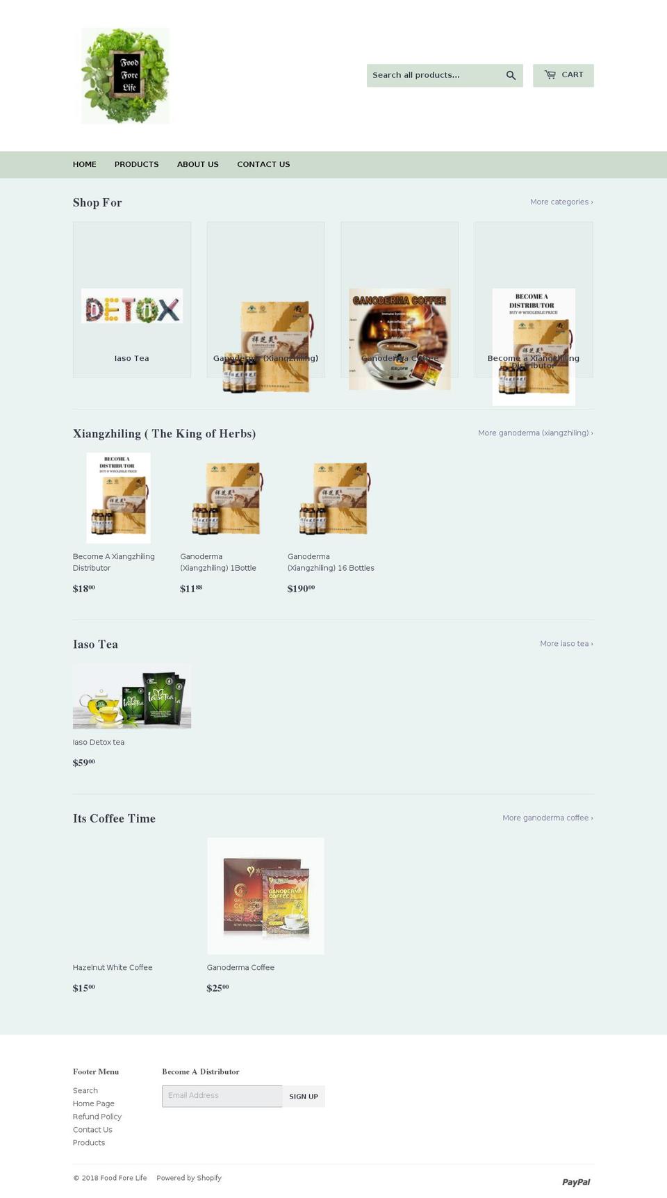 foodforelife.com shopify website screenshot