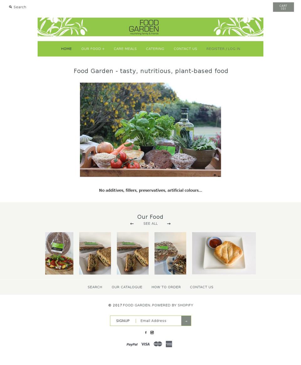 foodgarden.co.nz shopify website screenshot