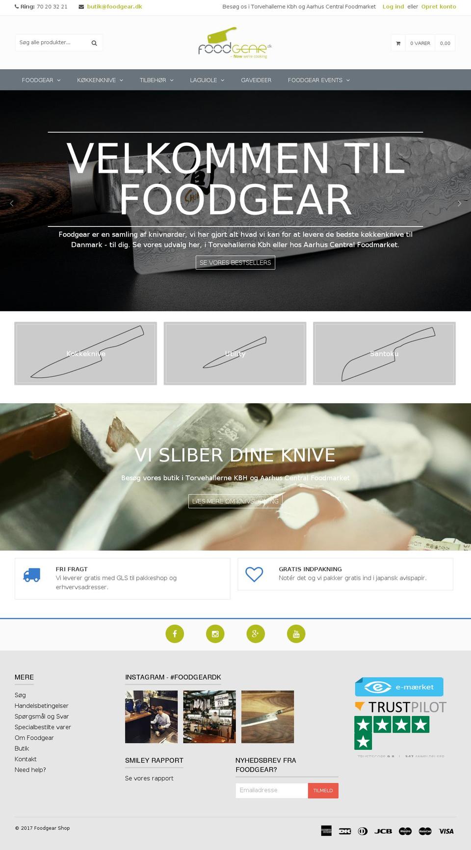 foodgear.dk shopify website screenshot