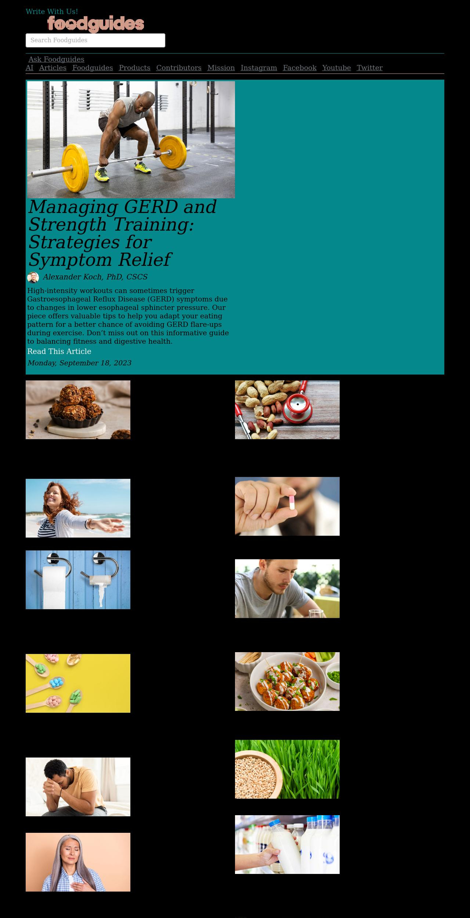 foodguides.com shopify website screenshot