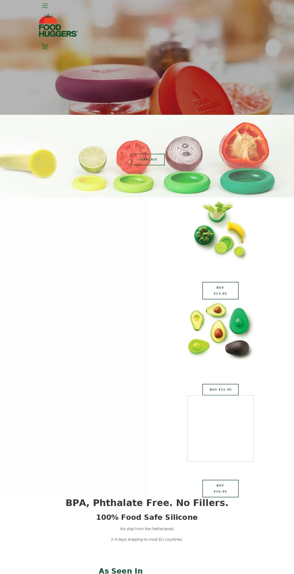 foodhuggers.de shopify website screenshot