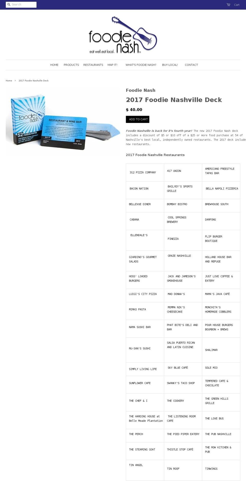 foodienash.com shopify website screenshot