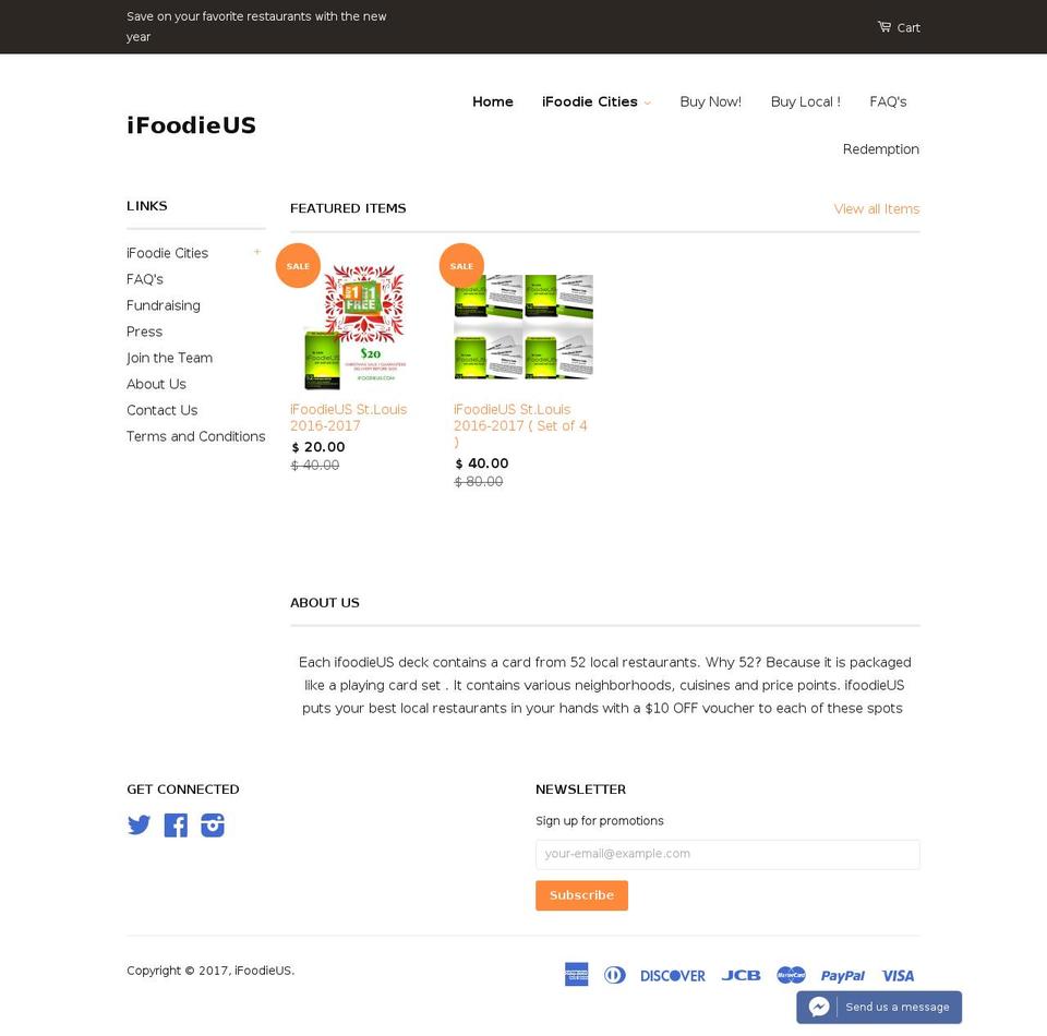 foodiestl.com shopify website screenshot
