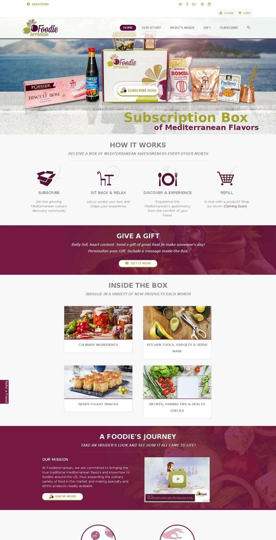 foodieterraneanbox.com shopify website screenshot