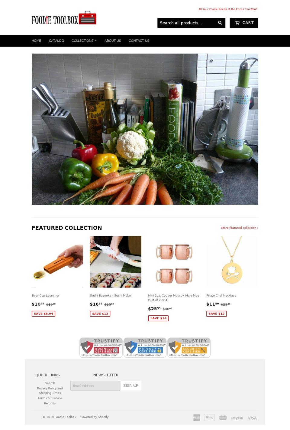 foodietoolbox.com — Shopify storefront screenshot