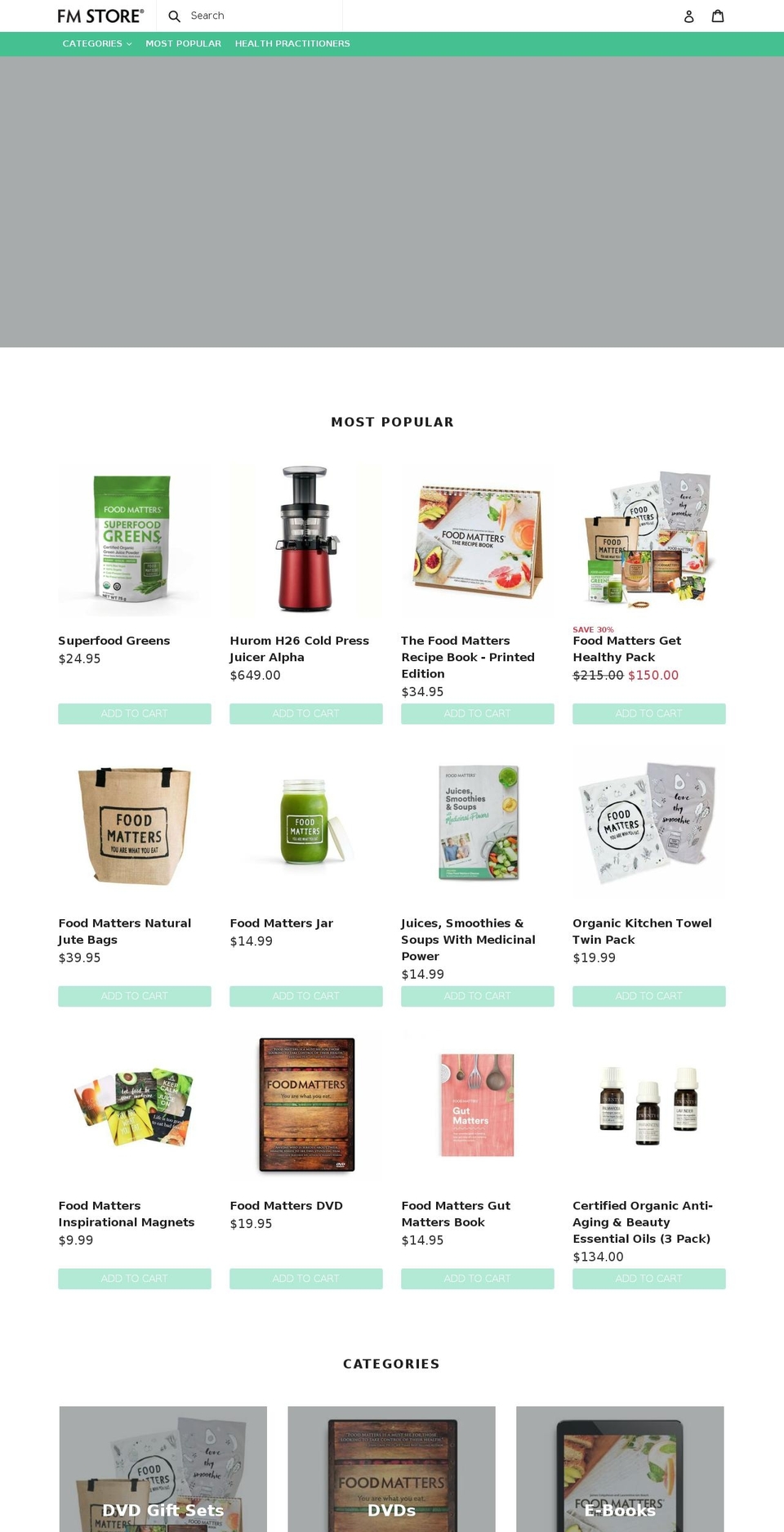 foodmatters.com.au shopify website screenshot