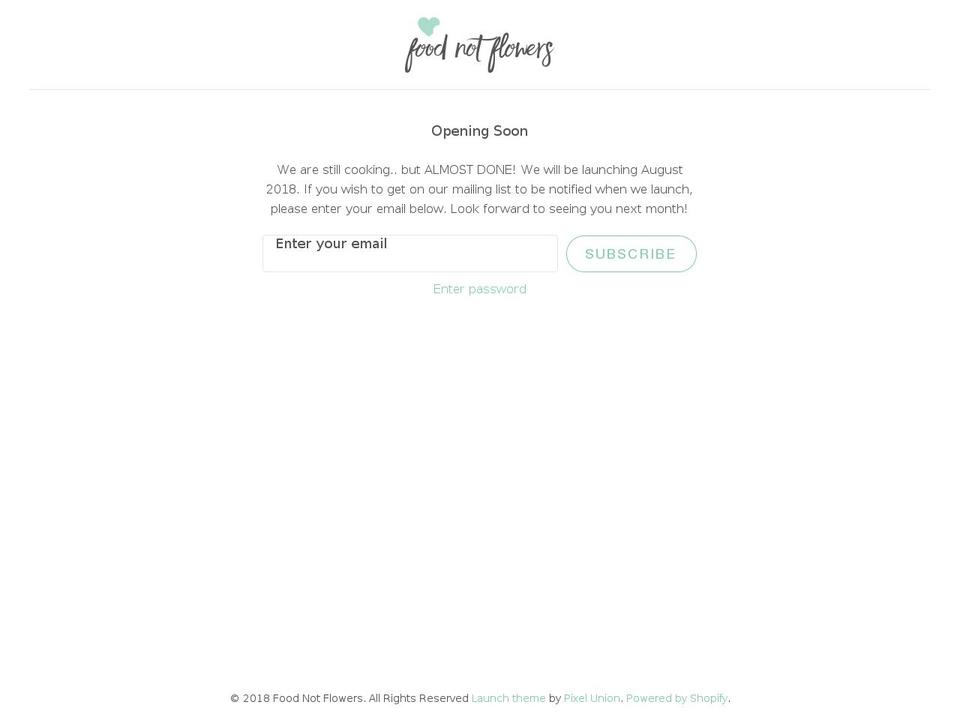 foodnotflowers.com — Shopify storefront screenshot