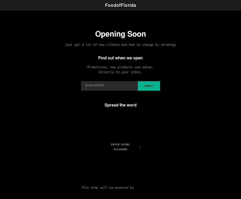 foodofflorida.com shopify website screenshot