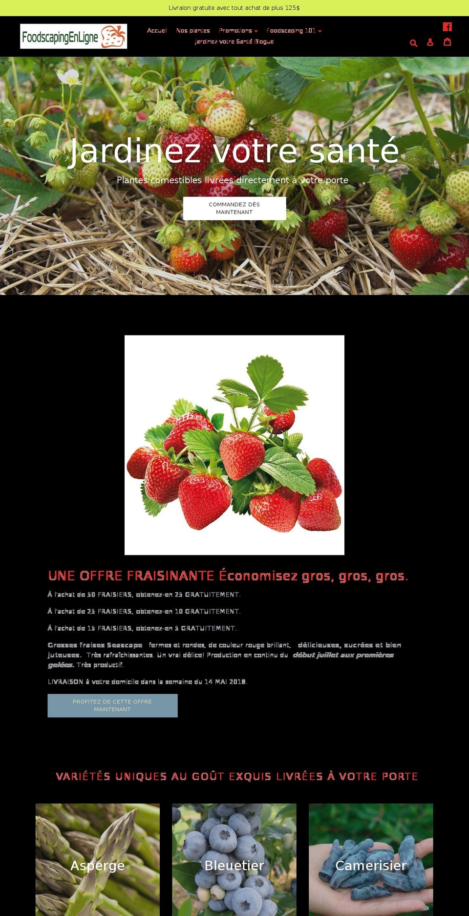foodscapingonline.com — Shopify storefront screenshot