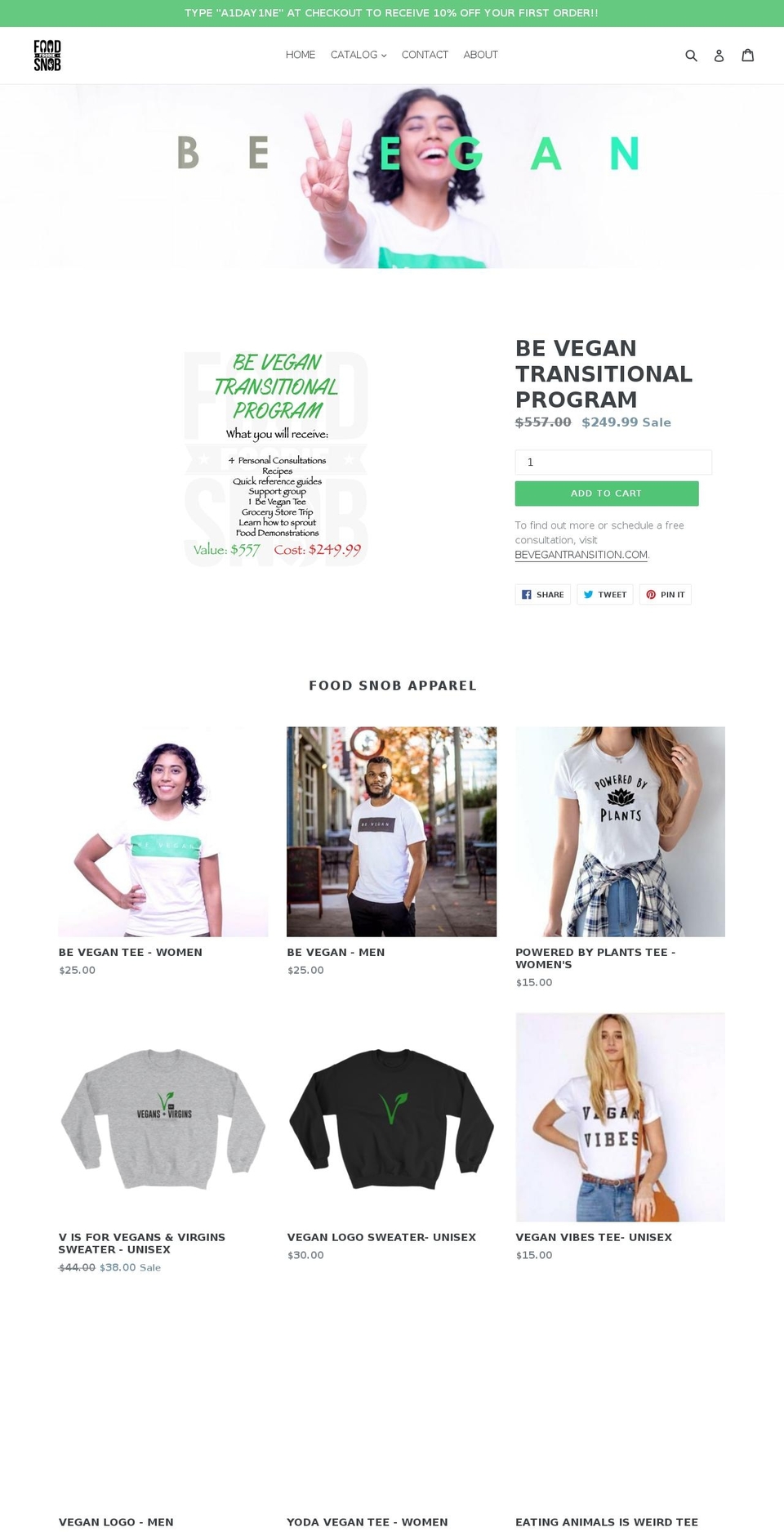 foodsnobapparel.com shopify website screenshot