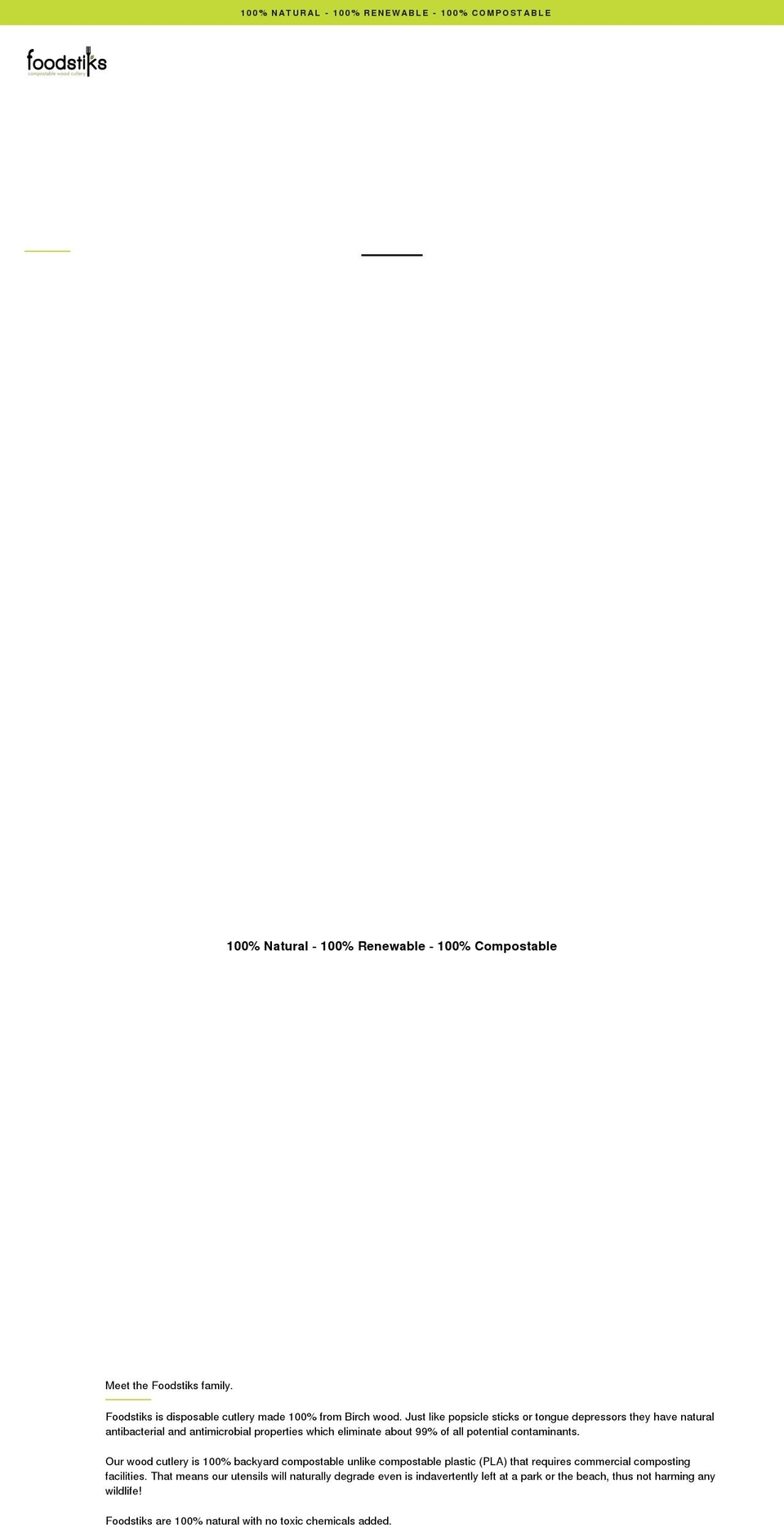 foodstiks.com shopify website screenshot