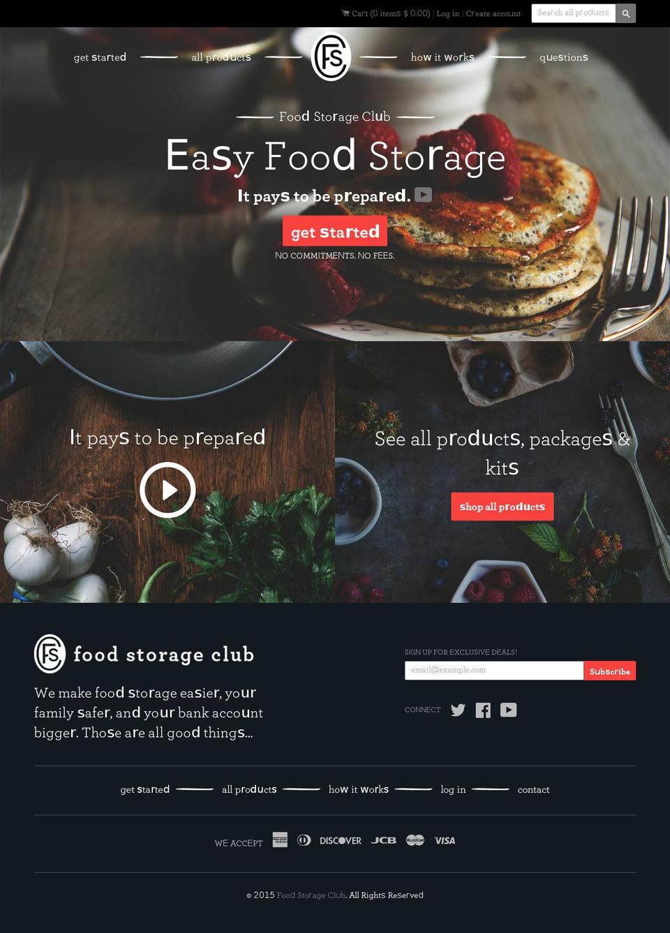 foodstorageclub.com shopify website screenshot