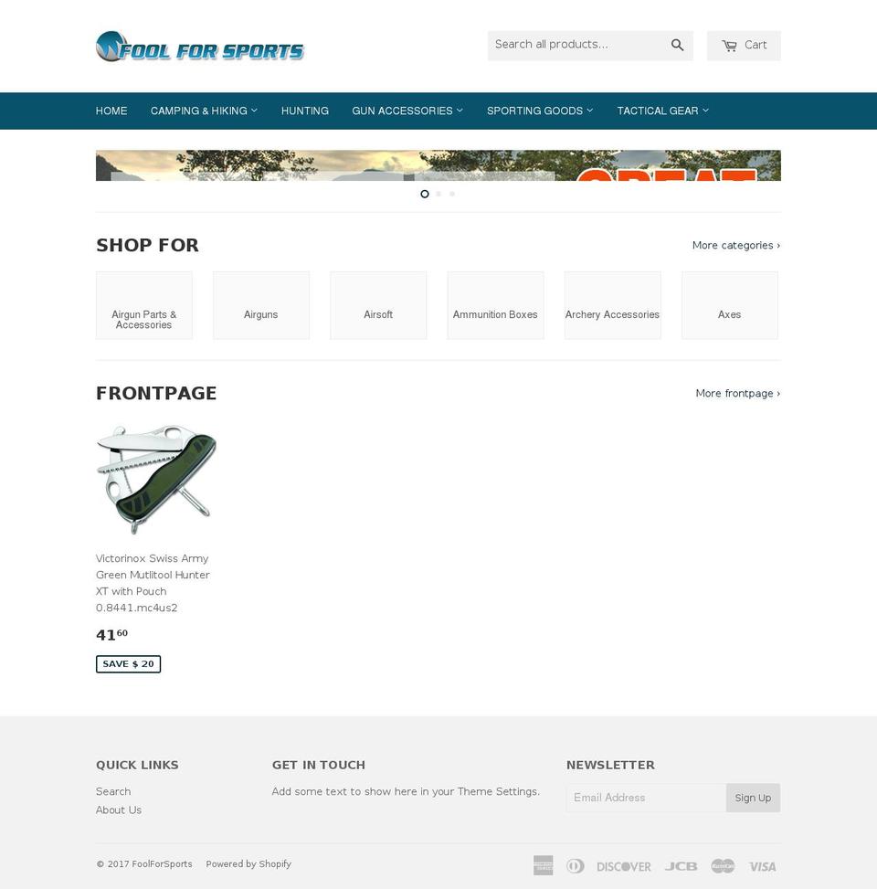 foolforsports.com shopify website screenshot