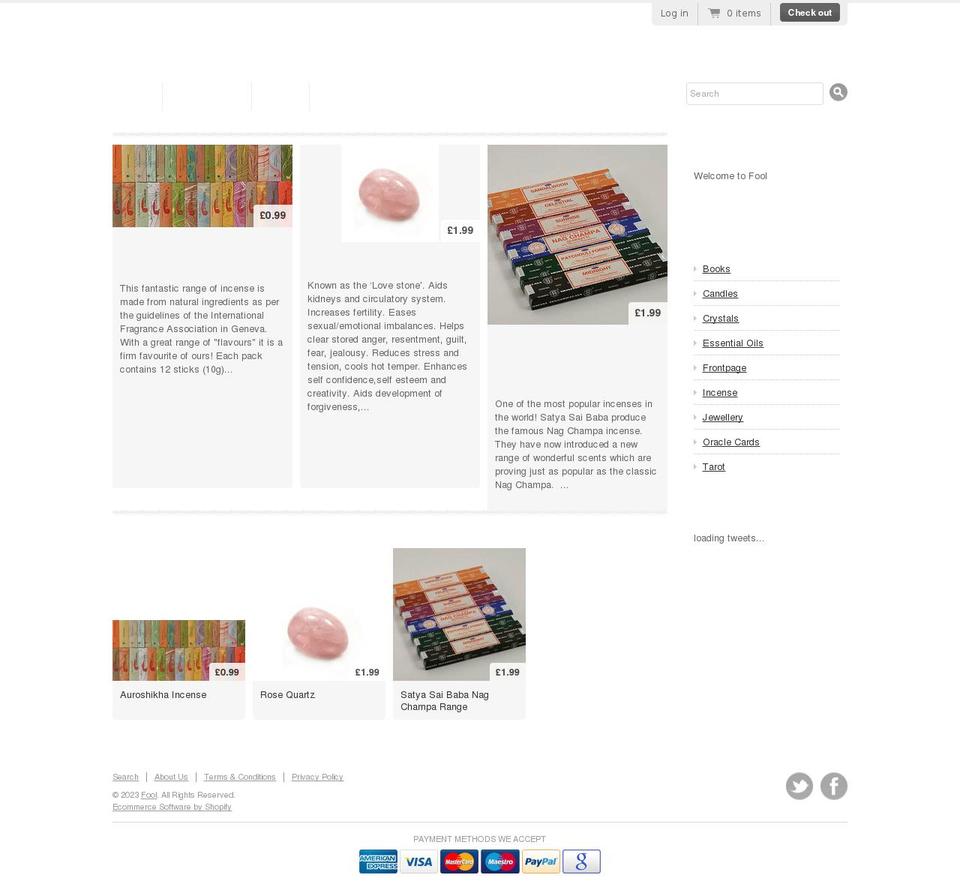 foolonline.co.uk shopify website screenshot