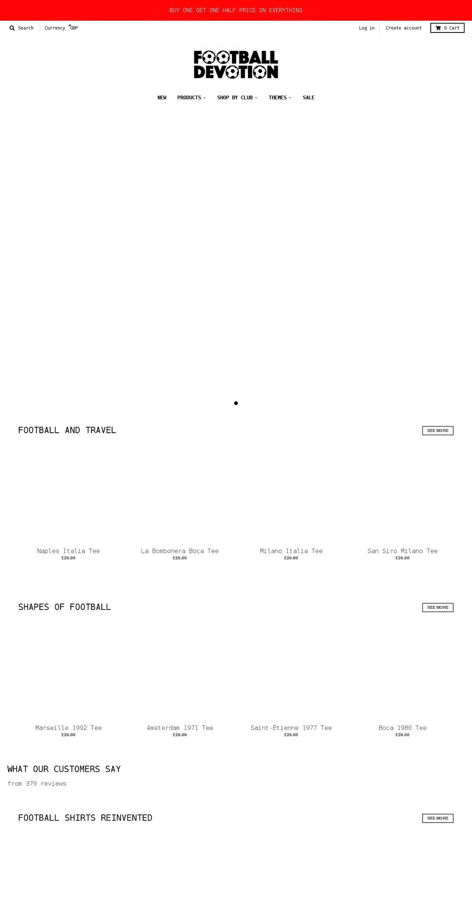 footballdevotion.com shopify website screenshot