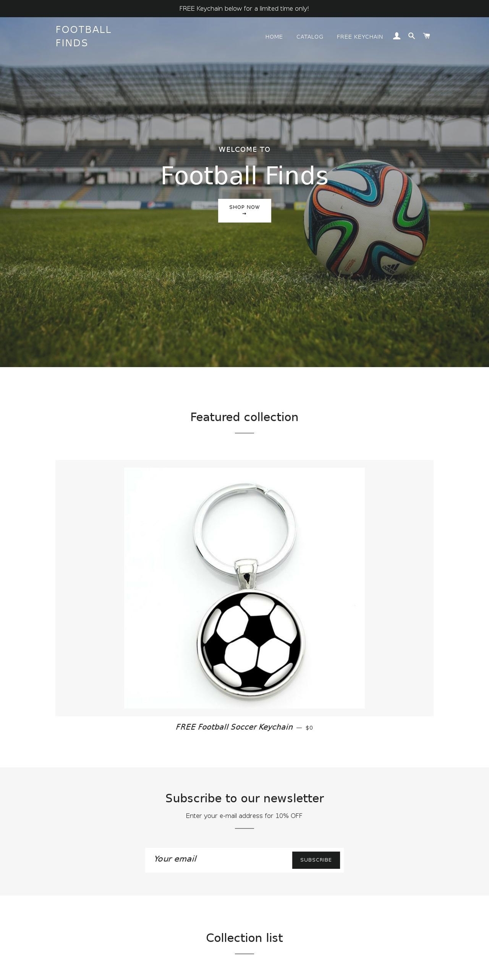 footballfinds.com shopify website screenshot