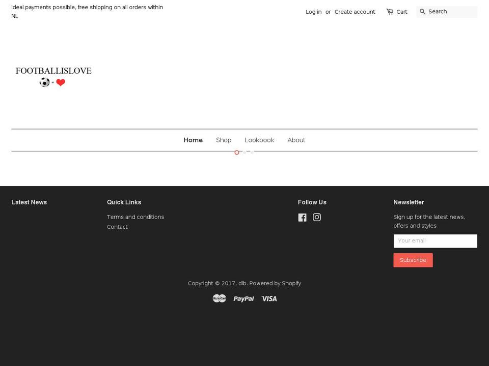 footballislove.com shopify website screenshot