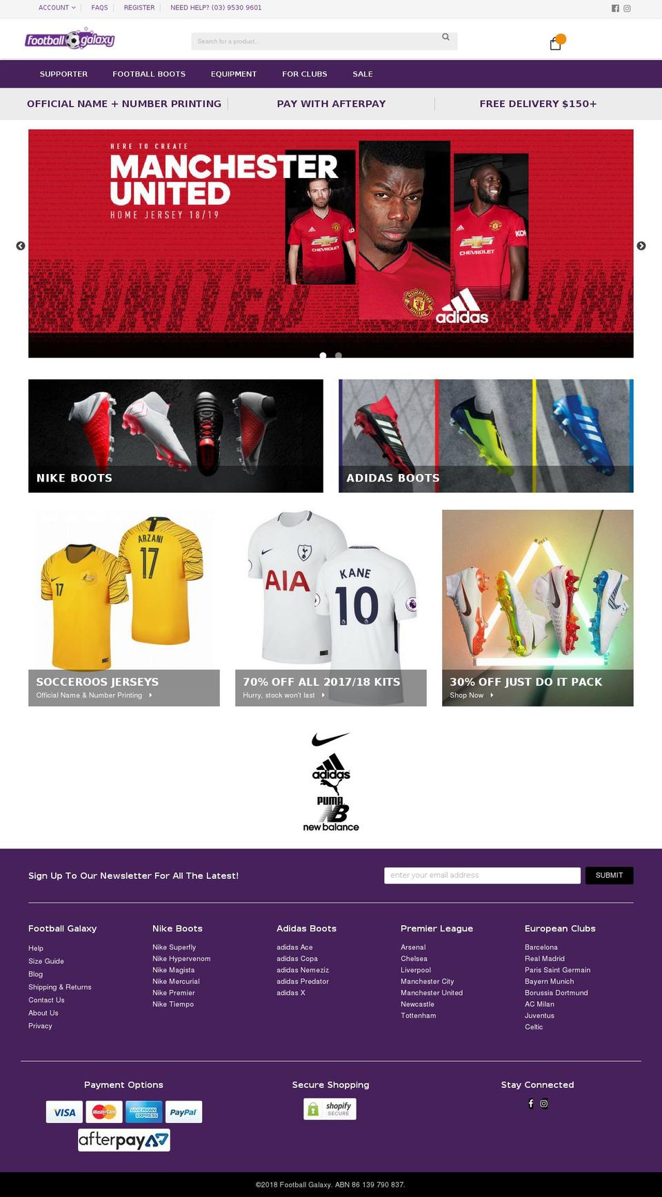 LIVE Theme - RG - 06 Aug '18 Shopify theme site example footballjerseysonline.com.au