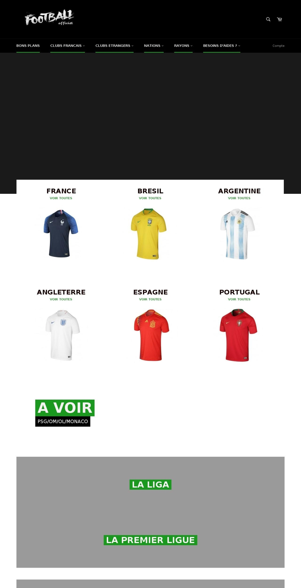 footballofficiel.fr shopify website screenshot