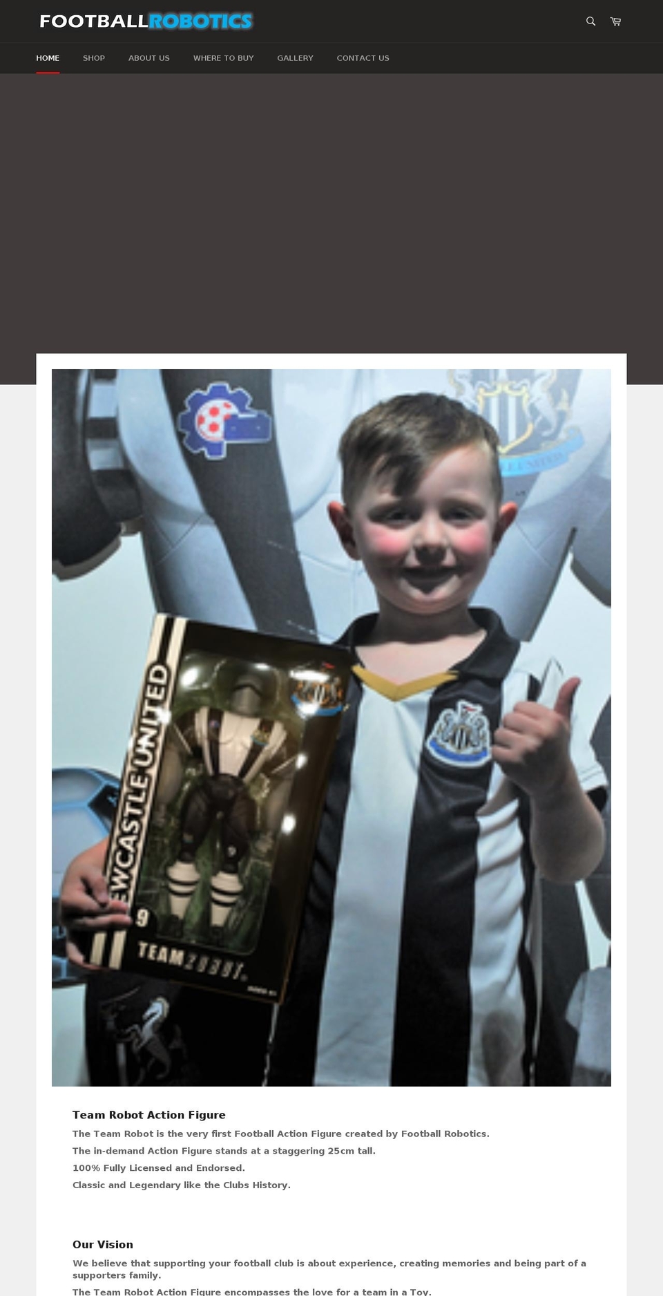 footballrobotics.com — Shopify storefront screenshot