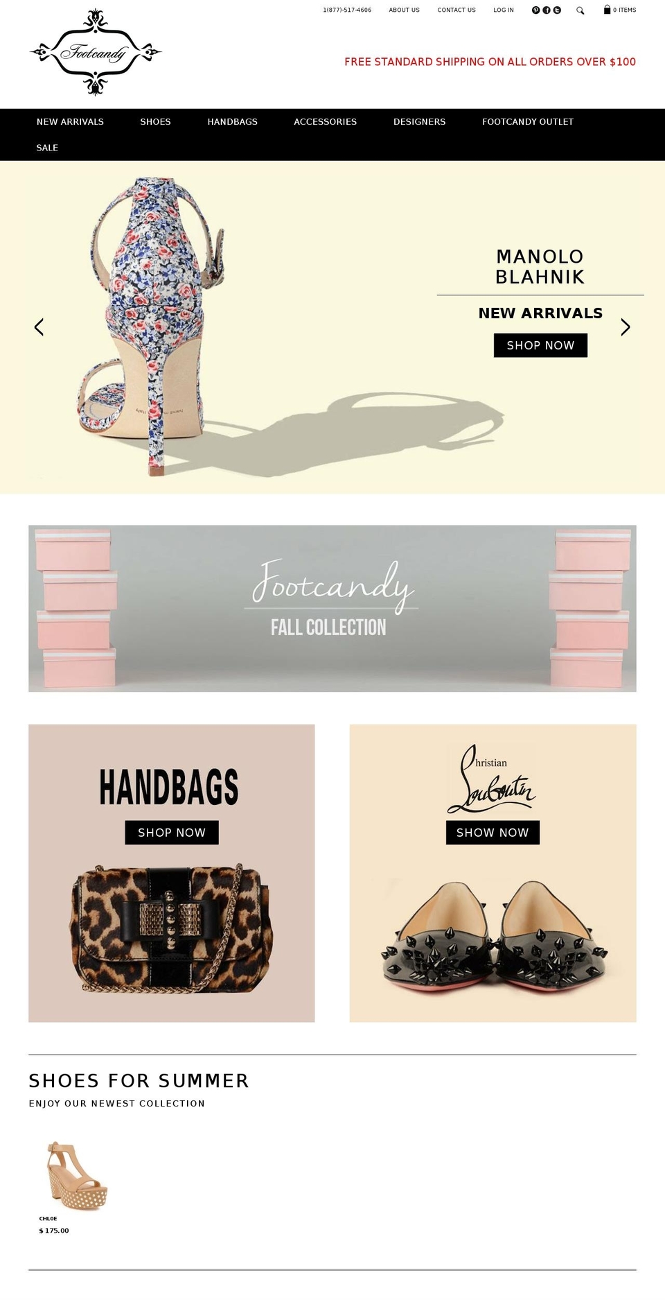 footcandy.co shopify website screenshot