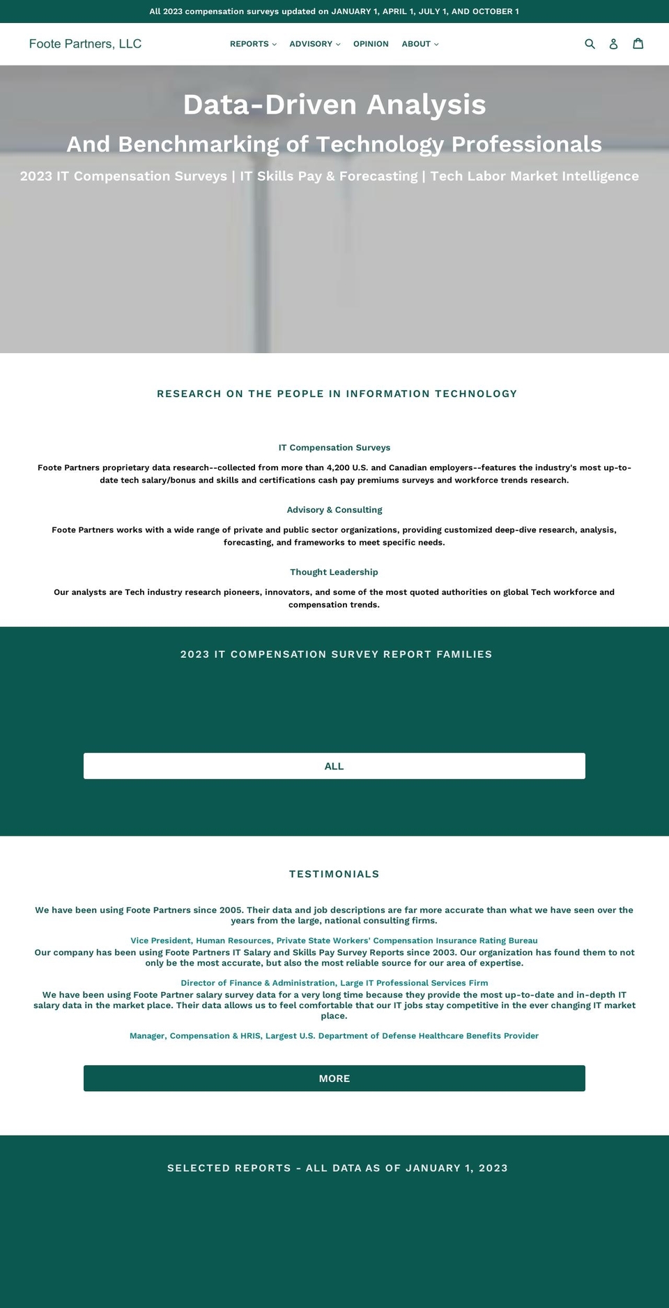 footepartners.com shopify website screenshot