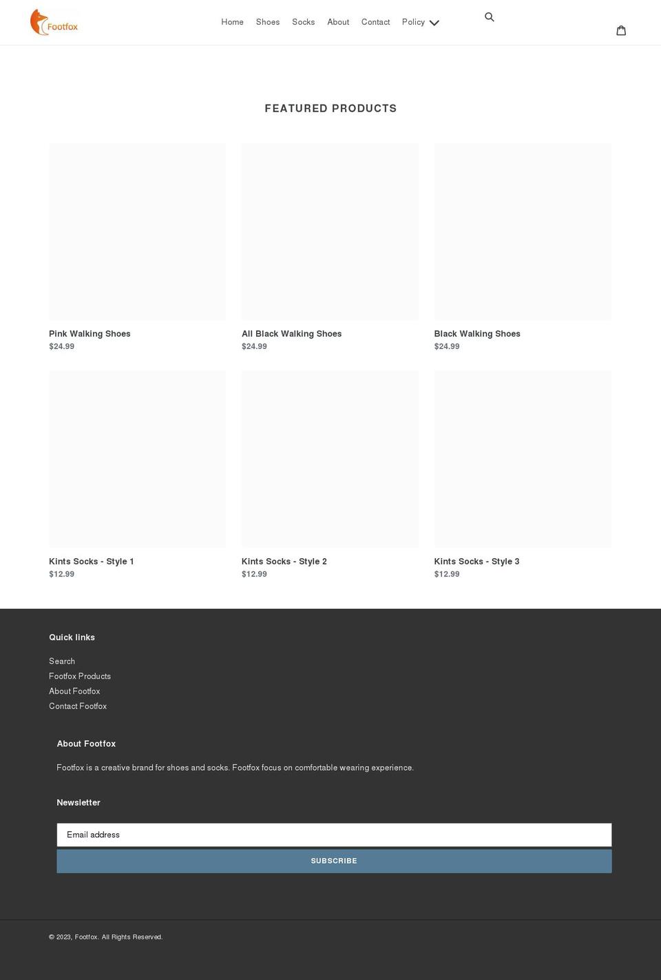 footfox.net shopify website screenshot