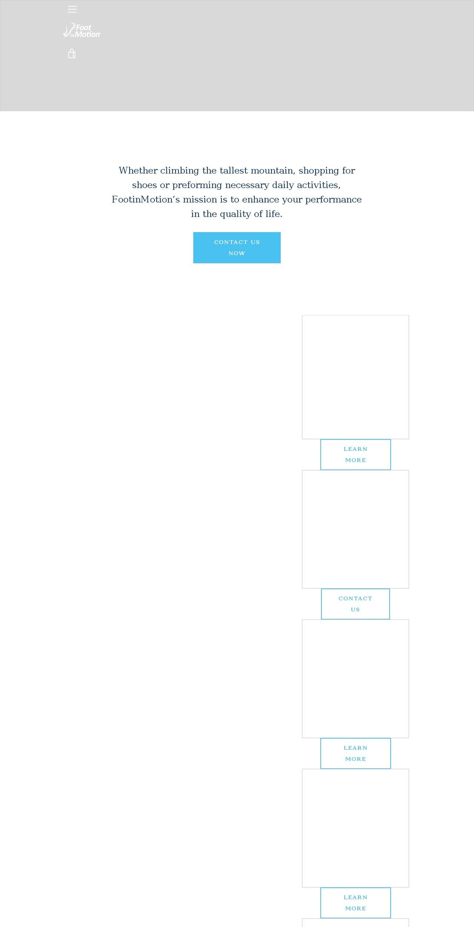 footinmotion.com shopify website screenshot
